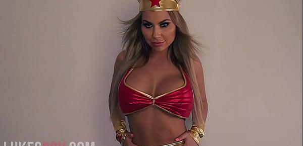 WONDER WOMAN WITH BIG TITS SUCKS COCK - COMING SOON
